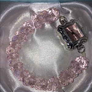 Swarovski Jewelry - Pink Swarovski Crystals With Charm analog watch Swarovski Jewelry - Pink Swarovski Crystals With Charm analog watch